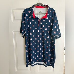 RSVLTS Breakfast Balls Shark Golf Polo for Men